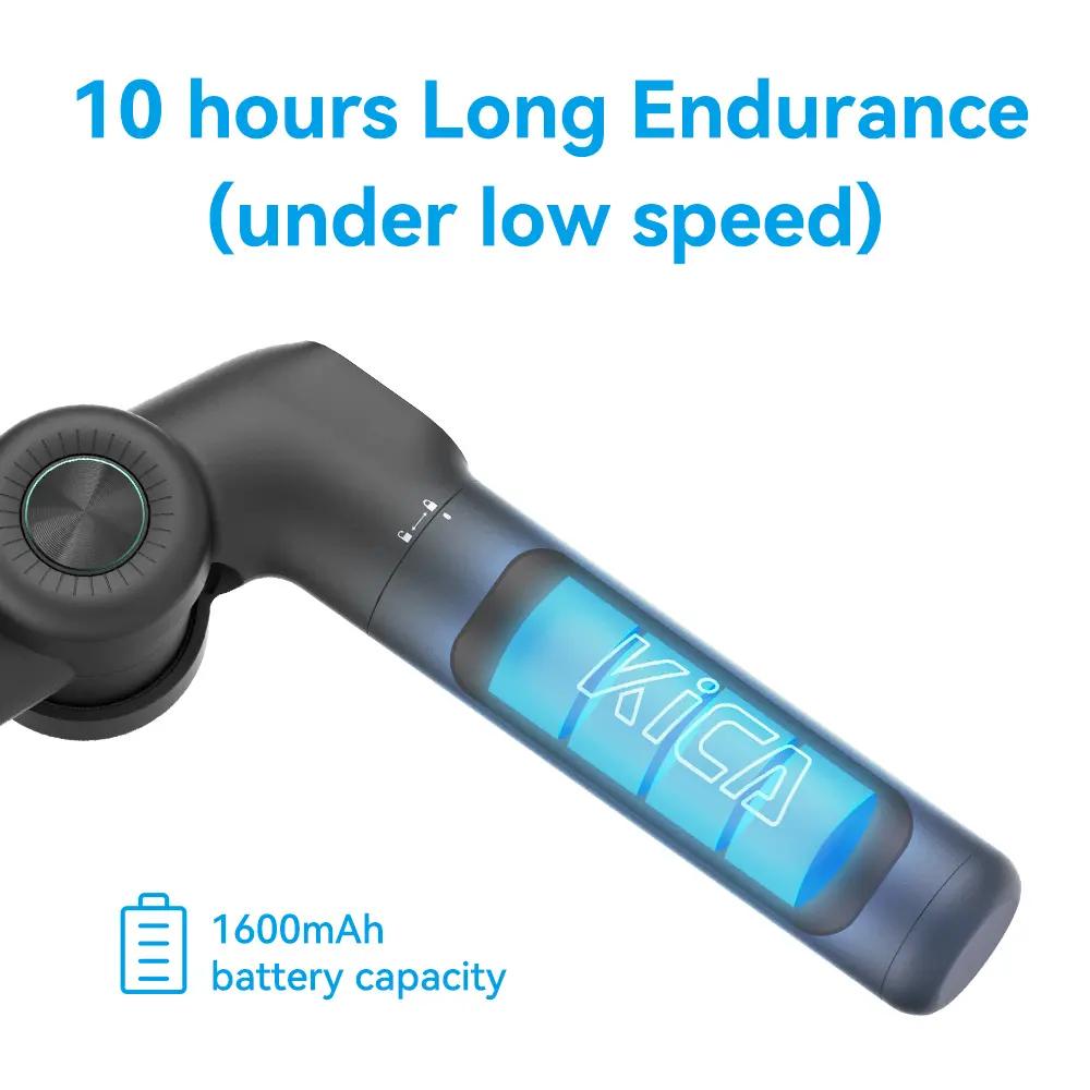 Kica EVO massage gun has 10 hours long battery life
