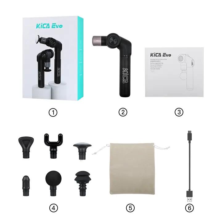 Kica EVO Massage Gun package includes