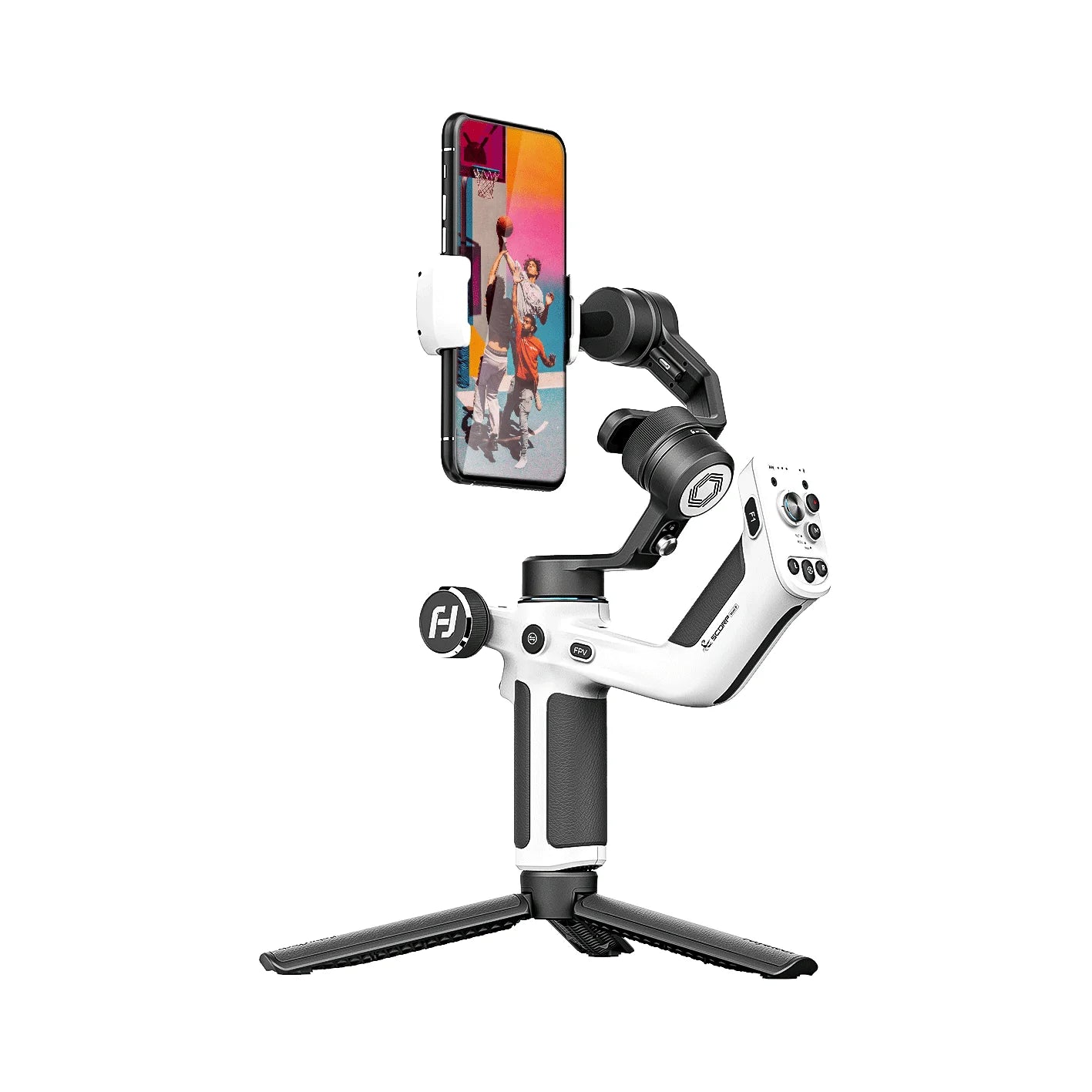 FeiyuTech SCORP Mini 3 Gimbal Stabilizer For Smartphone, Built-in AI Tracking Module & Cooling Fan, 2KG Payload 3-Axis Phone Gimbal With Integrated Grip Design, Gimbal Stabilizer For IPhone & Android