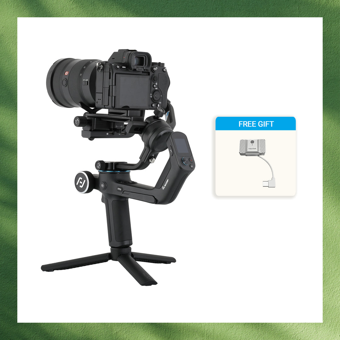 SCORP OLED-Touchscreen-Steuerung 3-Achsen-Hand-Gimbal-Stabilisator für spiegellose DSLR-Kamera