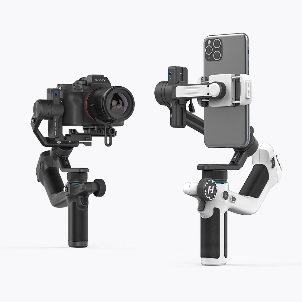 Sony camera and phone are mounted on the Scorp Mini 2 using different brackets