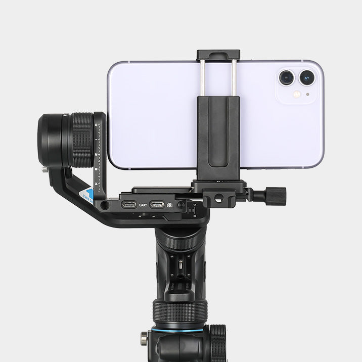 SCORP Mini Gimbal with Smartphone Vertically Installed